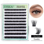 VYRILA Self Adhesive Cluster Eyelashes D Curl 10-16mm Pre-Glued Press-On Lashes