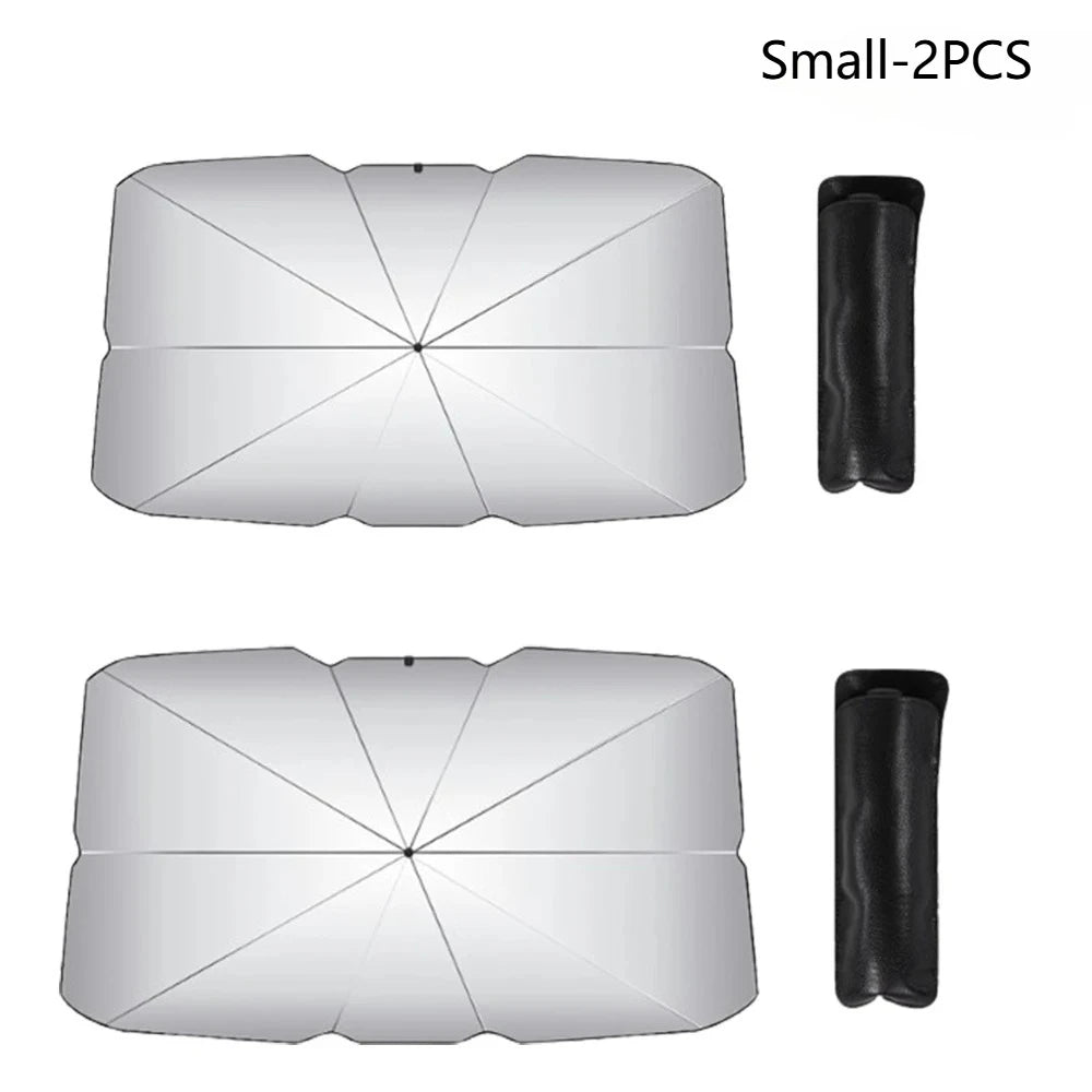 Car Sunshade Car Sunshade Retractable Sunscreen Heat Insulation Front Windshield Parasol Summer Sunscreen Products