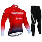 Men's Professional Long Sleeve Cycling Jersey & Padded Shorts Set, Quick Dry, Reflective, Breathable Bike Wear Clothing for Men