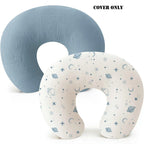2PCS/set Nursing Pillow Cover for Breastfeeding Pillows Ultra-Soft Muslin Cotton Baby Nursing Pillow Fits Newborn Feeding Pillow