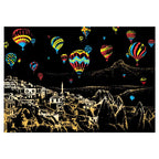 DIY A3 City Landmarks Paris London Night Scene Scratch Painting With Tool Scenery Landscape Colorful Scratch Art Room Decor Gift
