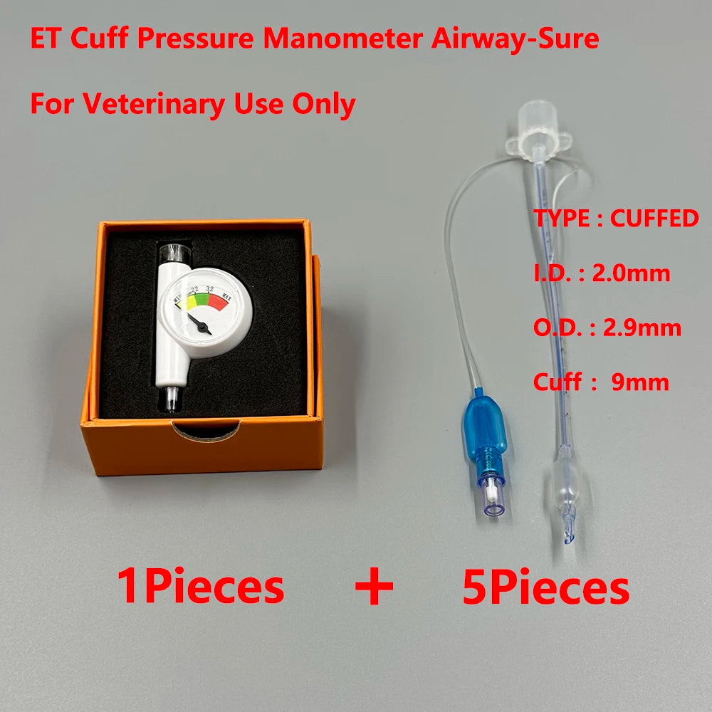 Endotracheal Intubation Balloon Pressure Gauge Saturation Detection Device ET Cuff Pressure Manometer For Veterinary Use Only