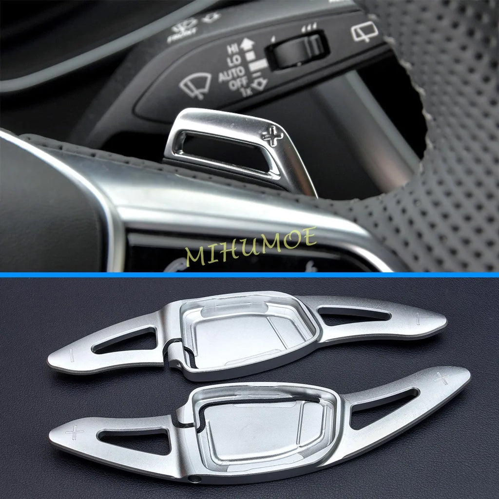 For Audi RS3 RS4 RS5 RS6 RS7 RS e-tron GT 2020-2025 2pcs Car Steering Wheel Shift Paddle Shifter Extended Aluminum Alloy