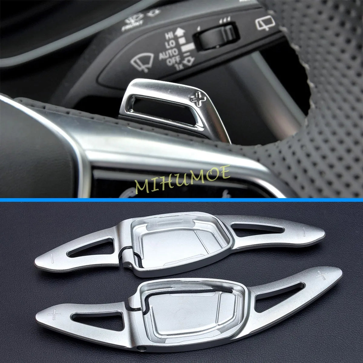 For Audi RS3 RS4 RS5 RS6 RS7 RS e-tron GT 2020-2025 2pcs Car Steering Wheel Shift Paddle Shifter Extended Aluminum Alloy