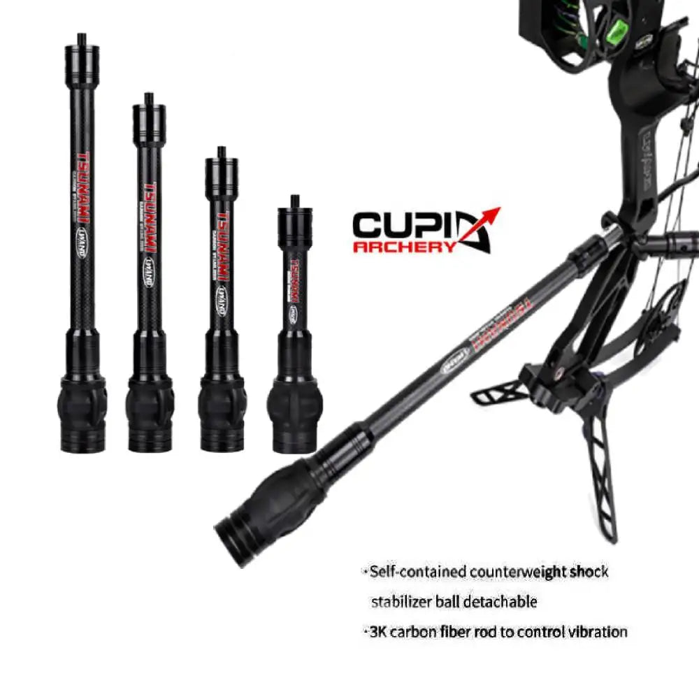 CUPID Archery Compound Bow Stabilizer Carbon Fiber Shock Absorber for Hunting Target Shooting