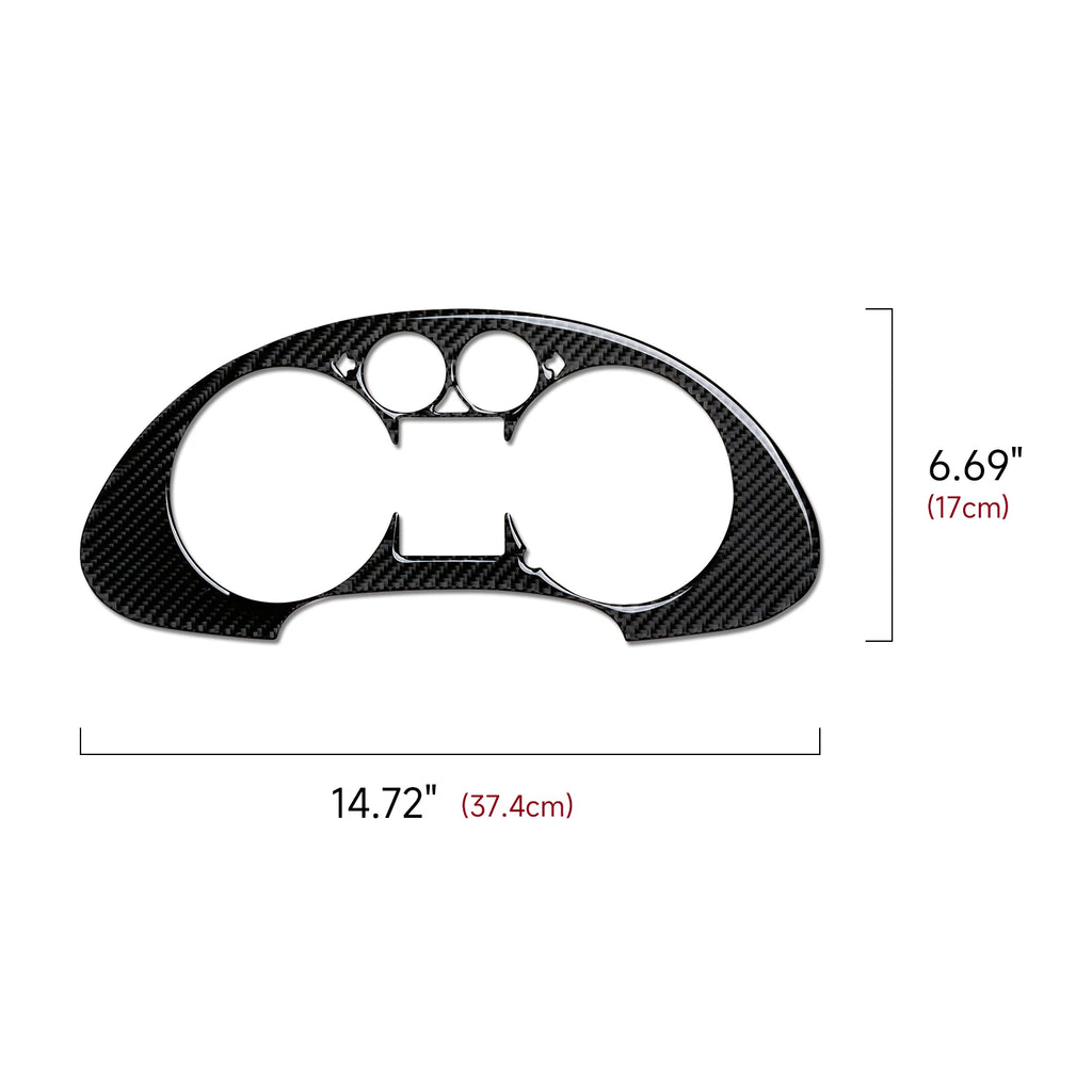 For SEAT Cordoba Ibiza 6L (2002-2009) Trim Accessories. Carbon Fiber Interior Sticker. Car Dashboard Speed Display Panel Cover.