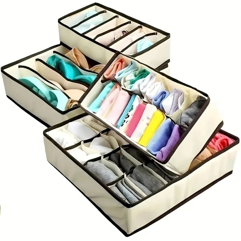 4pcs Underwear Storage Dox, sock Underwear Storage Divider, Closet, Home Storage And Finishing Fabric Bra storage Device