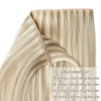Butterfly Weft Extensions Human Hair Hand Tied Invisible PU Bundles Hole Flat Remy Twin Tabs PU Weft Free Beads 40-50g/Pack