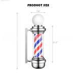 Hairdressing Entrance Lamp Barber Shop Cylindrical Rotating Sign Light Outdoor Shop Name Exclusive Prop Lighting Tool