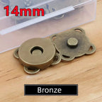 20-2PCS Metal Snap Magnet Button Magnetic Fastener Clasp Closure Buckle for Clothes Bag DIY Craft Sewing Accessories 14mm 18mm