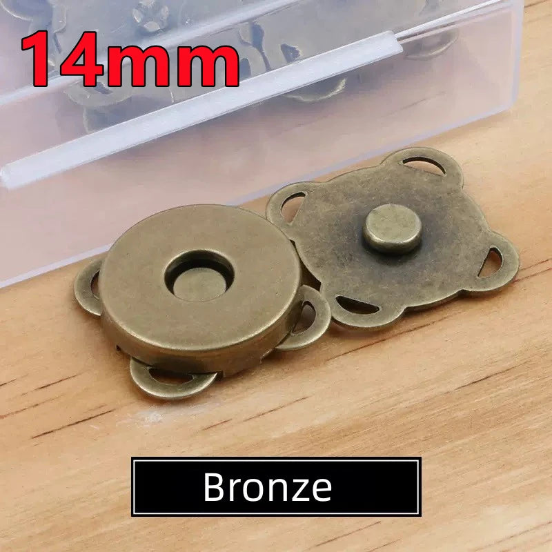 20-2PCS Metal Snap Magnet Button Magnetic Fastener Clasp Closure Buckle for Clothes Bag DIY Craft Sewing Accessories 14mm 18mm