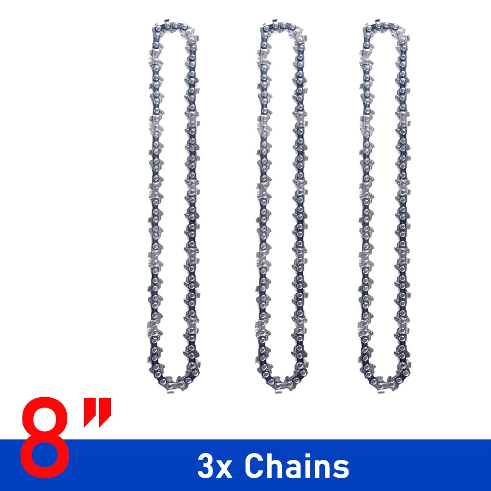 8 Inch Chainsaw Guide Bar And Saw Chain Set 45 Drive Link Electric Saw 1/4''P for Brushless Electric Saw Wood Cutter Spare Chain