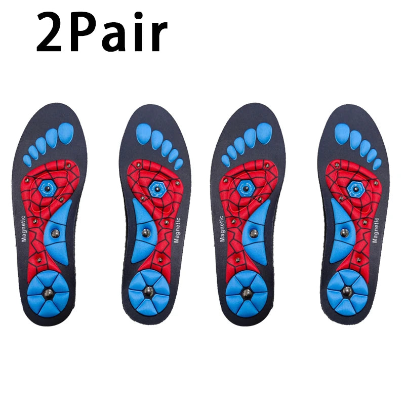Magnetic Therapy Massage Insoles Men Foot Acupoint Massage Insoles Arch Support Orthopedic insole Comfort Shoe Pads 1Pair/2Pair