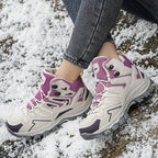 Women's Winter Boots Outdoor Hiking Boots High-top Plus Velvet Warm Hiking Shoes Women's Rainproof And Non-slip Hiking Shoes