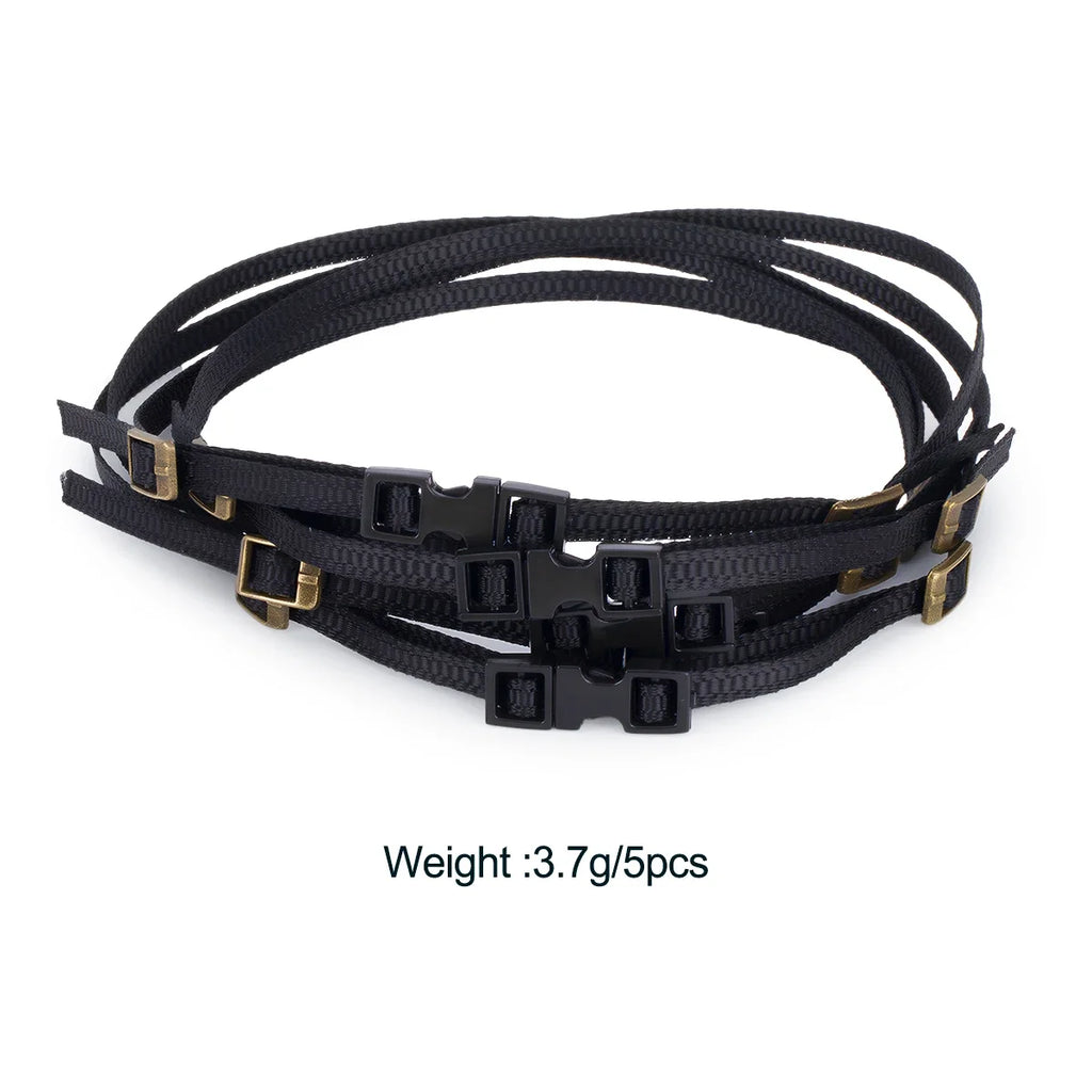 5Pcs Luggage Rope Roof Rack Tie Down Straps Buckle Decorate Strap for 1/8 1/10 1/18 1/24 RC Crawler SCX10 TRX4 TRX6 YK4102 RGT