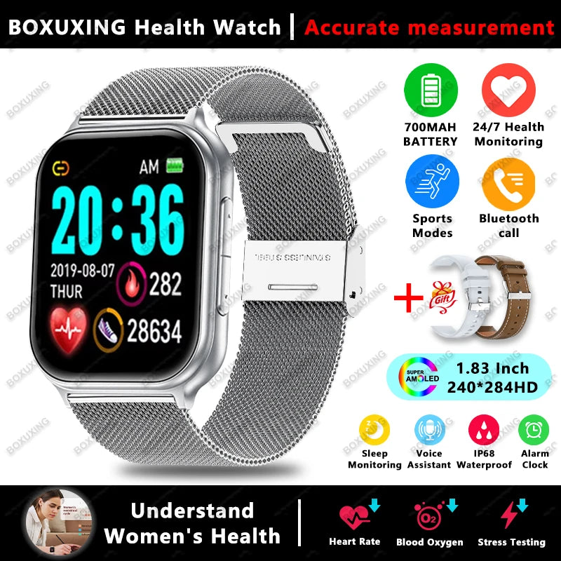 2026 New Bip 6 Pro Sports Smart Watch Men 700 MAH Fitness Track IP68 Waterproof Heart Rate GPS Track Bluetooth Call Smartwatches