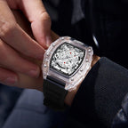 UTHAI BK134 Fashionable Men watch barrel shaped transparent waterproof quartz watch sports clock gift watches for man