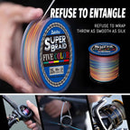 ZUKIBO Super Braid Five Colors 8 Strands Braided Fishing Line Japan X8 PE Line Durable Smooth Saltwater Abrasion Resistant Line