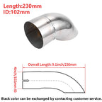 X Autohaux 51mm ID Inlet Turn Down Exhaust Tip T304 Stainless Steel Mandrel Bend Elbow Tube 230mm Length 125 Degree for Car