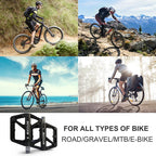 BUCKLOS Bike Pedal Ultralight Pedal Platform for Road Mountain Bike Anti-slip Nylon Sealed Bearings Flat Pedals MTB Bicycle Part