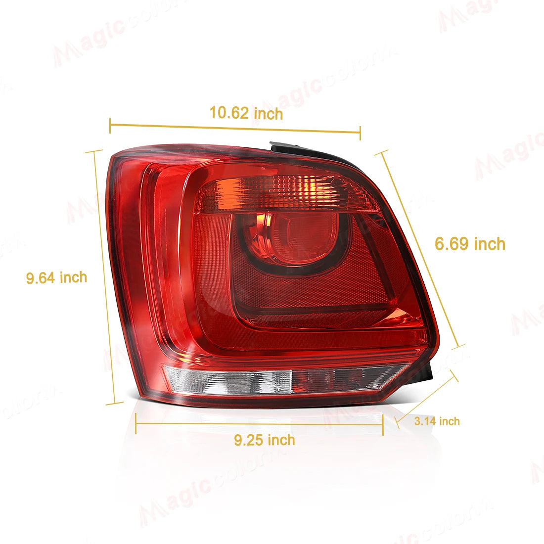 Taillights For Volkswagen VW Polo 6R 2009 2010 2011 2012 2013 2014 Brake Rear Tail Lights Assembly No Bulbs Car Accessories 12V