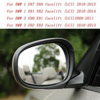 For BMW 1er 3er E87 E88 E81 E82 E90 E91 E92 E93 LCI  Carbon Fiber Pattern Black Side Wing Rearview Mirror Cover Cap Accessories