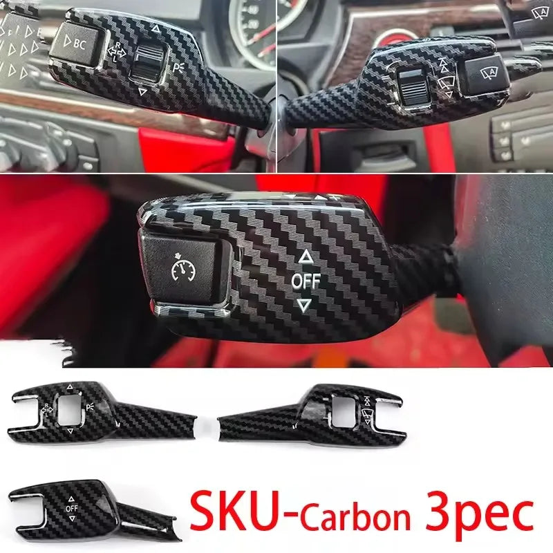 Automotive Turn Signal Wiper Switch Trims Steering Wheel Headlight Switch Trims for BMW 3 4 5 6 7 X1X3X5X6 Interior Accessories