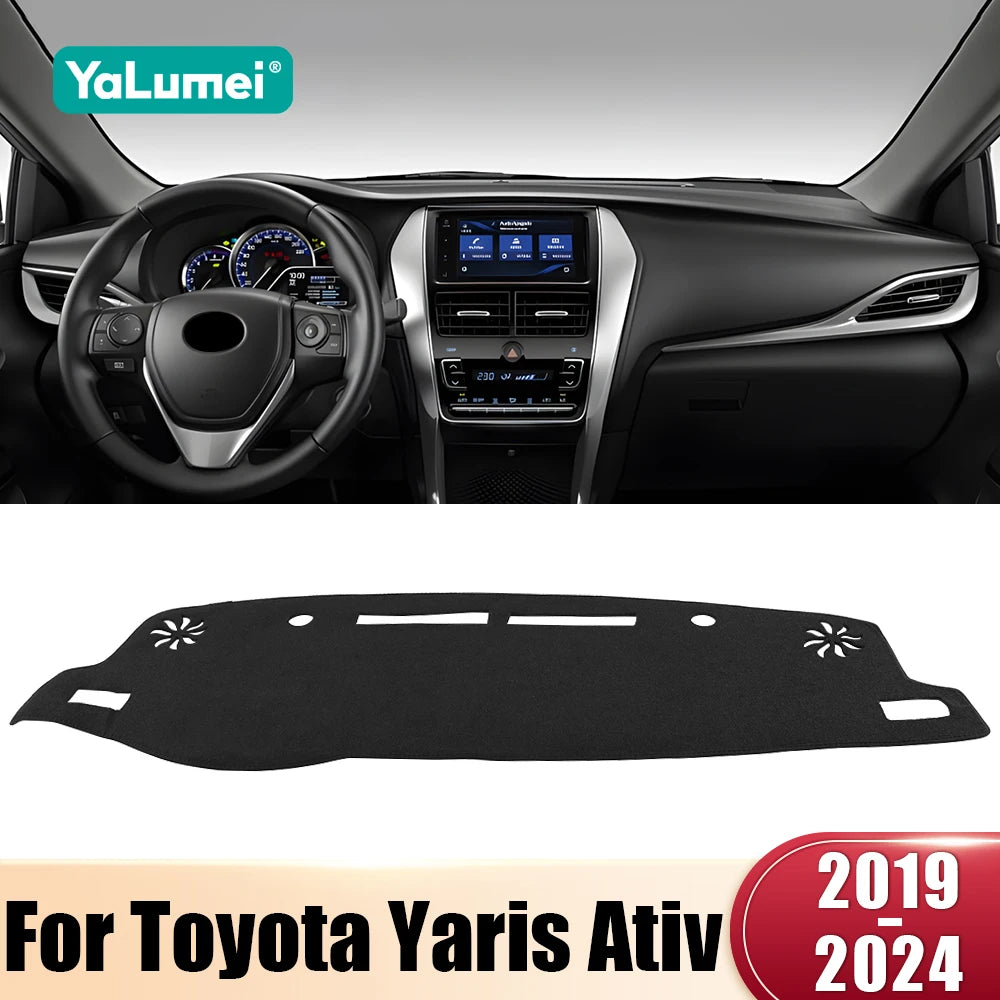For Toyota Yaris Ativ 2019 2020 2021 2022 2023 2024 Car Dashboard Cover Avoid Light Pad Sun Shade Anti-UV Carpets Non-Slip Mats