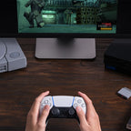Retro controller receiver adapter for PS1/PS2/Windows, silver