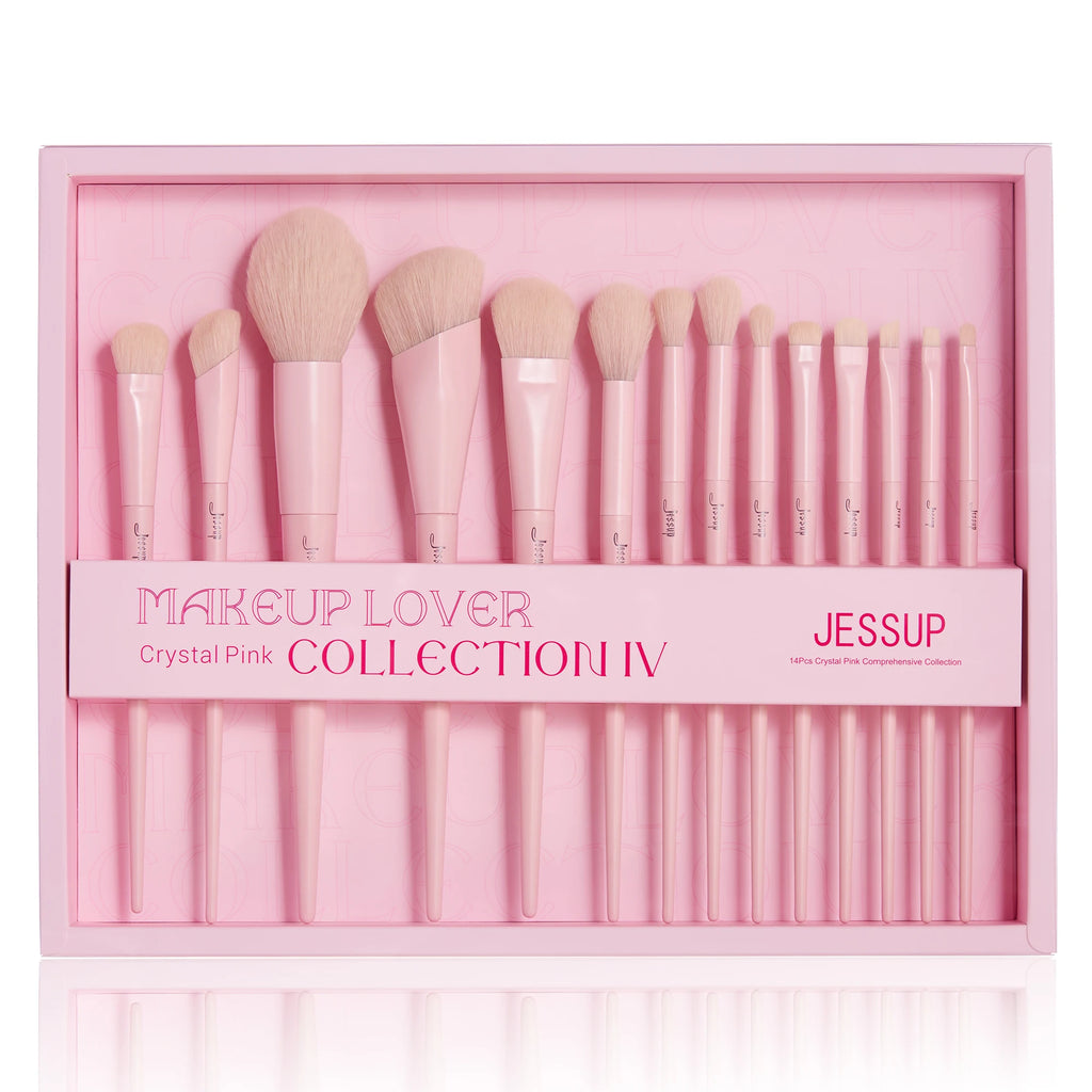 Jessup Makeup Brushes 10-14pc Makeup Brush set Synthetic Foundation Brush Powder Contour Eyeshadow Liner Blending Highlight T329