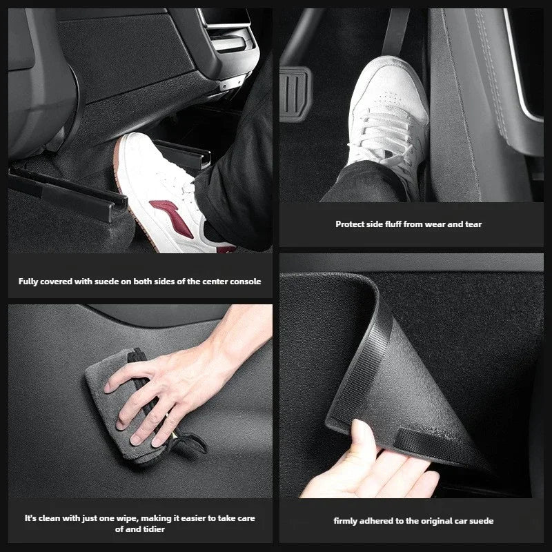 Tesla Model Y Juniper Center Console Side Anti-Kick Protector Pad Cover, TPE