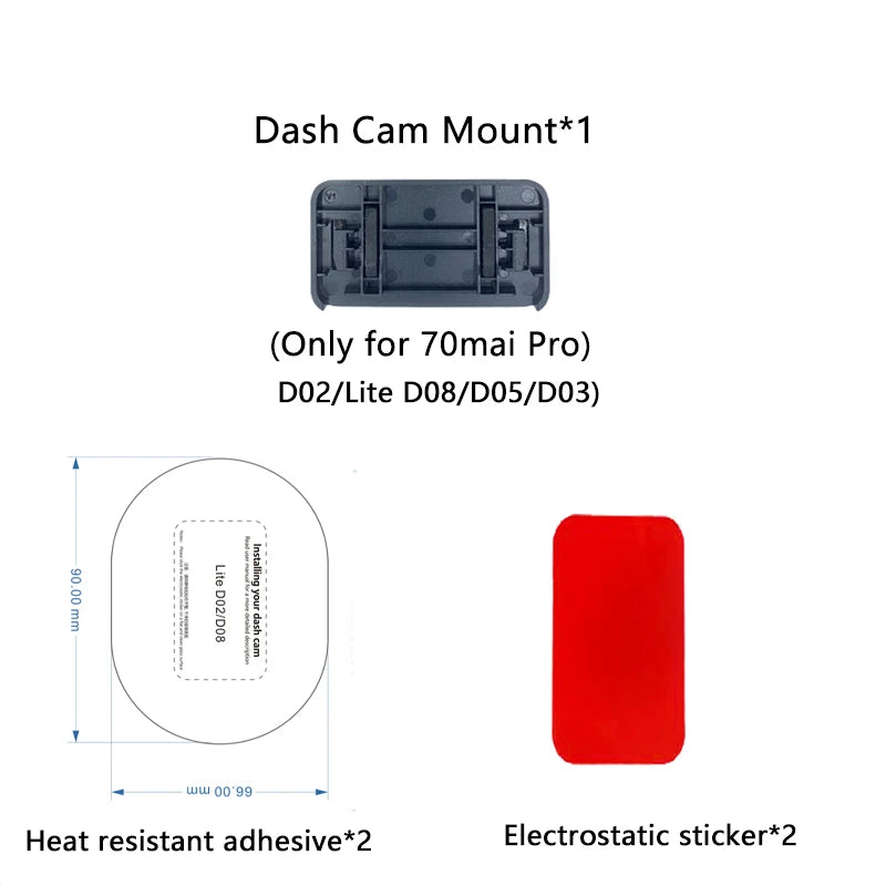 70mai Dash Cam Pro D02/D08 Mount or CPL Filter Replacement Accessory (Select Option)