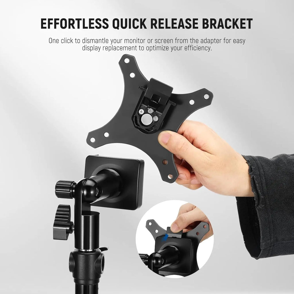 Neewer Monitor Mount Adapter Quick Release VESA 270° Adjustable Metal 5/8in Stand MA010