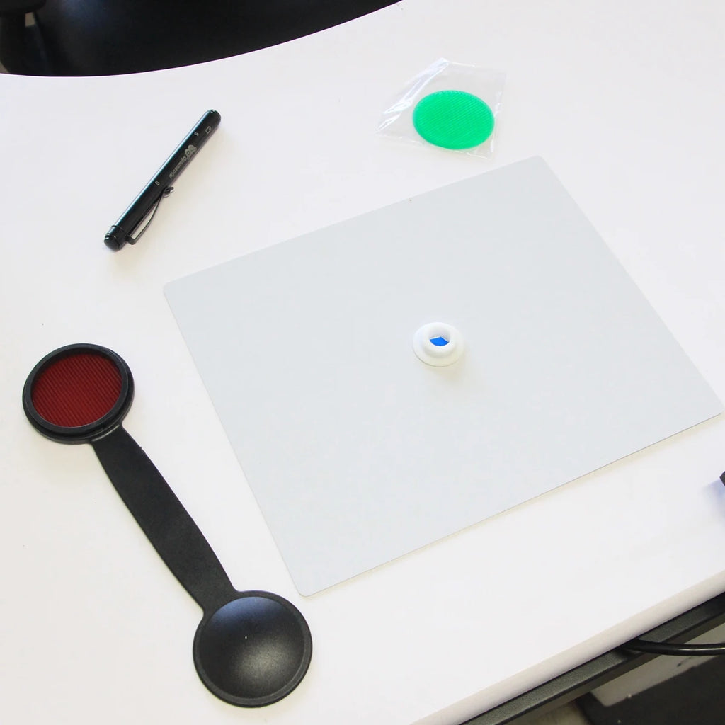 Near Phoria Vision Test Card with Pen light and Maddox Occluder Kit Esophoria Exophoria Horizontal and Vertical Tester
