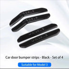 4PCS For Tesla Model 3 Y Juniper Highland 2025-2020 ABS Car Door Edge Stickers Anti-collision Strip Protection Decal Accessories