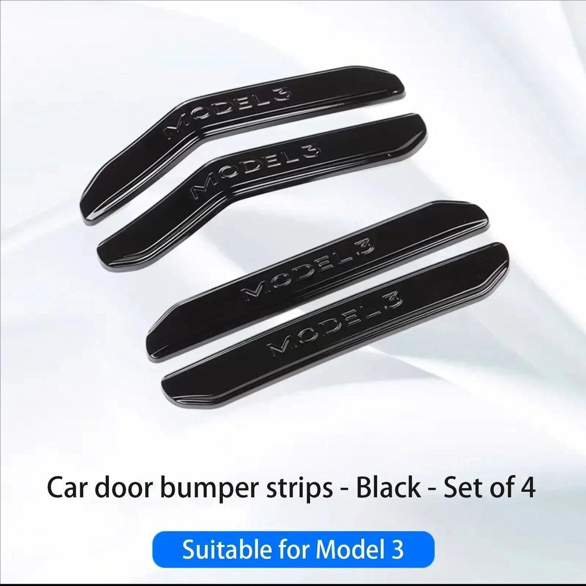 4PCS For Tesla Model 3 Y Juniper Highland 2025-2020 ABS Car Door Edge Stickers Anti-collision Strip Protection Decal Accessories