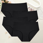 4Pcs/Set Comfort Cotton Panties Women High Waist Briefs Seamless Underwear Breathable Underpants Plus Size Panty S-2XL Intimates