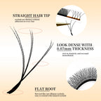 LAKANAKU 6 Trays 6D W Shaped Eyelash Extensions Volume Egipcio Full Cilios Natural Fio 6w Lash Soft Fans