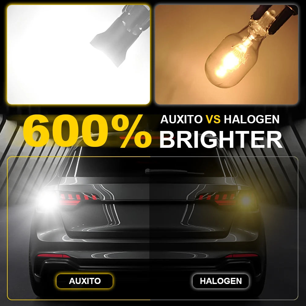 2Pcs AUXITO T15 W16W LED Canbus Back Lamps Reversing Lights Projector Super Bright White 6500K Reverse Bulb Lens Spotlight 12V
