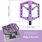BUCKLOS Pedals DU Bearing Bicycle Pedal Platform Ultralight Nylon Road Mountain Bike Pedal Non-slip MTB Flat Pedals Bicycle Part