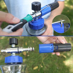Stylish blue-black foam cannon, 1/4" quick-connect fitting, leak-proof lid air valve, for Karcher Elitech Bort AR Bosch