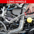 1pc 11-inch High Quality Long Nose Pliers with Curved and Straight Tips - Ideal for Industrial, DIY Applications and Car Repair