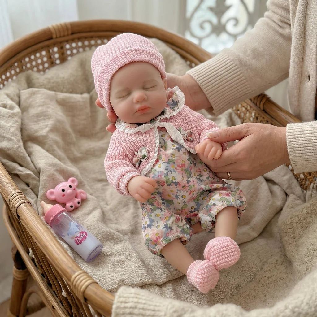 13 Inch Full Body Silicone Loulou Boy Or Girl Open Mouth Handmade Soft Touch Bebe Newborn Doll For Birthday Gifts