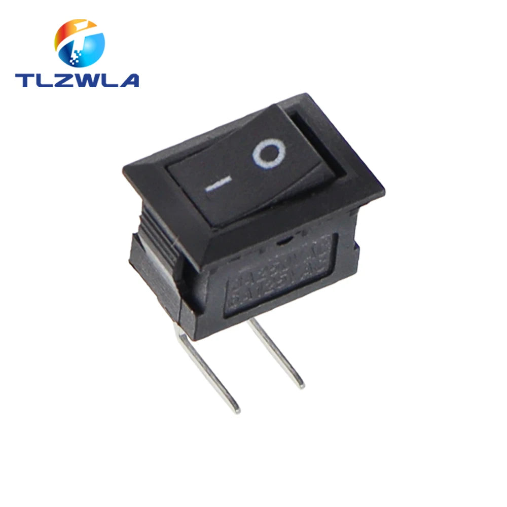 KCD11 Mini Rocker Switch 10x15mm 100pcs 2/3 Pin ON-OFF or ON-OFF-ON 3A 250VAC