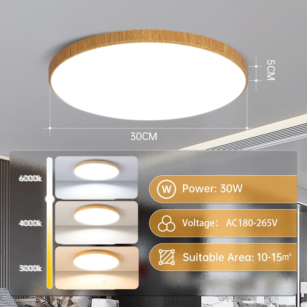 Golden Led Ceiling Lamp 220V Dustproof Ceiling Panel Lamp Indoor Bathroom Lamp for Living Room Decor Ultra-thin Ceiling Lights