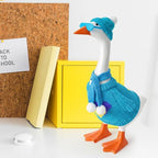 Desk Goose Outfit for Mini Goose Statue Knitted Sweater and Hat Costume Set for Party Supplies