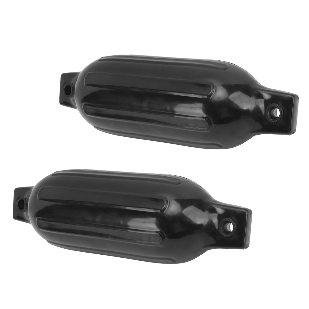 Inflatable Ribbed Boat Fender Bumper Buoy, Black Marine Dock Bumper