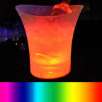 5L Champagne Beer Bucket 4 Color Deocrative Bars Night Party LED Light Up New Waterproof Plastic LED Ice Bucket Bars Nightclubs