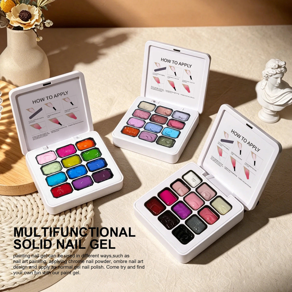 LIMEGIRL Gradient Painting Gel Nail Polish Set, 12 Colors Candy Wash-Free Nail Art Gel