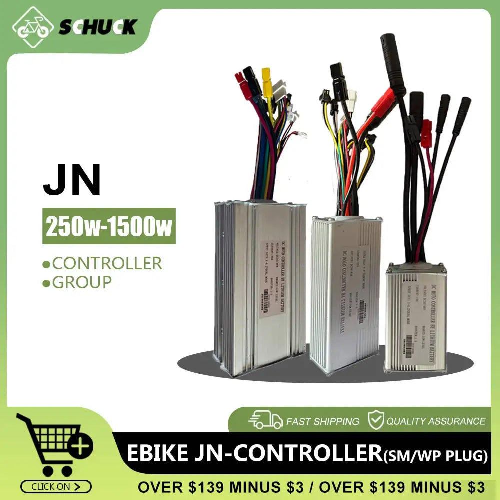 JN Ebike Controller 36V 48V 15A 17A 22A 25A 30A 35A Control System with 6 9 12 Mosfets for Electric Scooter Conversion Parts